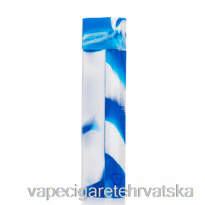 Vape Cigarete White Rhino Silicone Dab Out [pyrex] Blue White